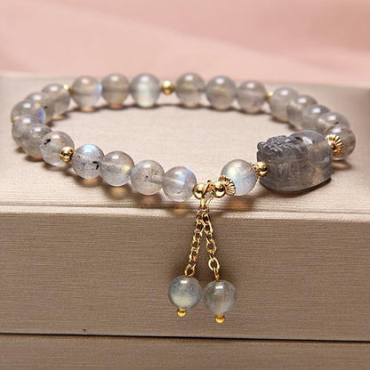 Natural Freshwater Pearl Strawberry Quartz Fishtail Bracelet