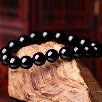 Geometric Unisex Black Black Agate Bracelet