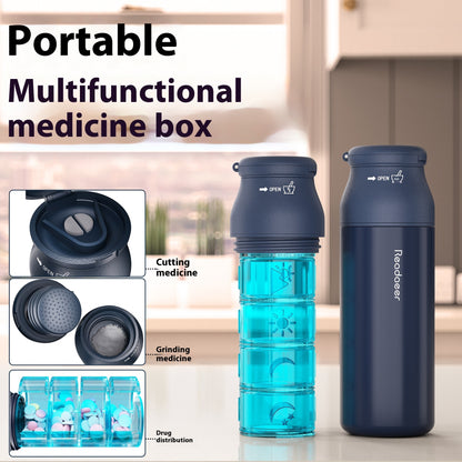 Round Portable Multifunctional Pill Box