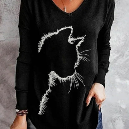 3D Digital Printing Casual Oil Painting Printing Long Sleeved T