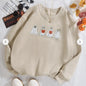 Letter Fleece Printed Casual Long Sleeved Sweatshirt