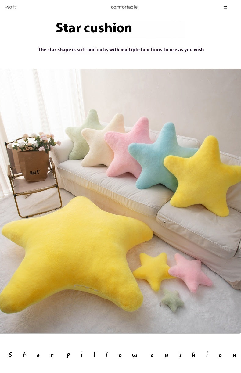 Ins Star Pattern Pillow Super Soft And Cute Plush Pillow Soft Girl Gift