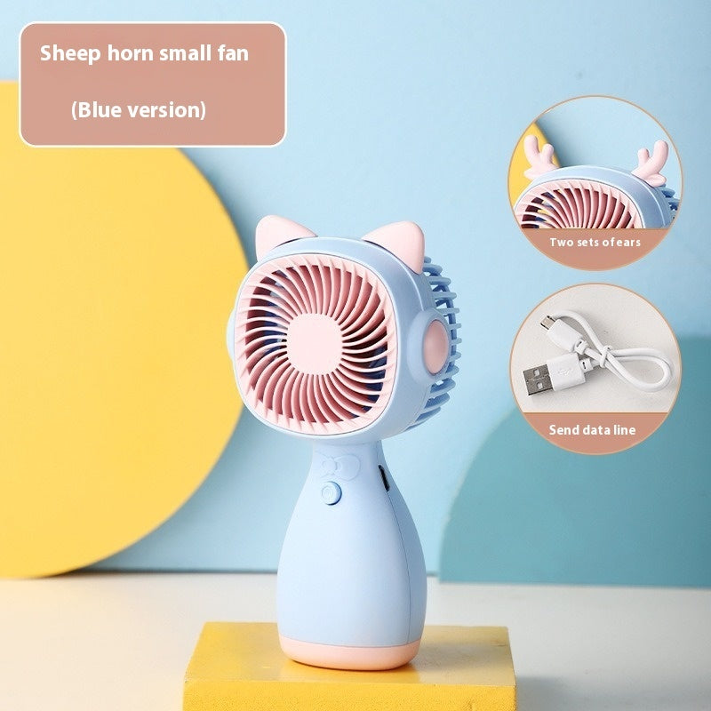 Small Handheld Fan Desktop Cartoon Mini Electric Usb Student Portable Gift