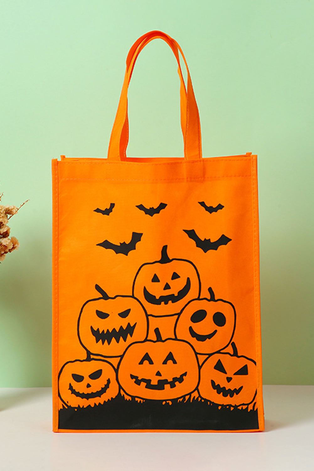 Black Pumpkin Bat Witch Printed Halloween Gift Bag