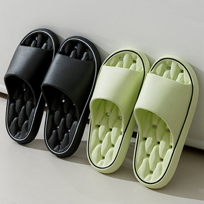 Non-slip Design Bathroom Slippers Home Summer Thick Sole Floor Bedroom House Shoes For Women Men