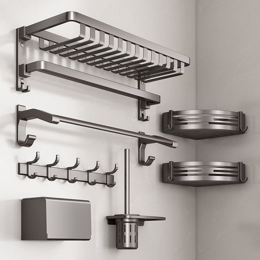 Gray Towel Rack Bathroom Punch-free Bathroom Rack