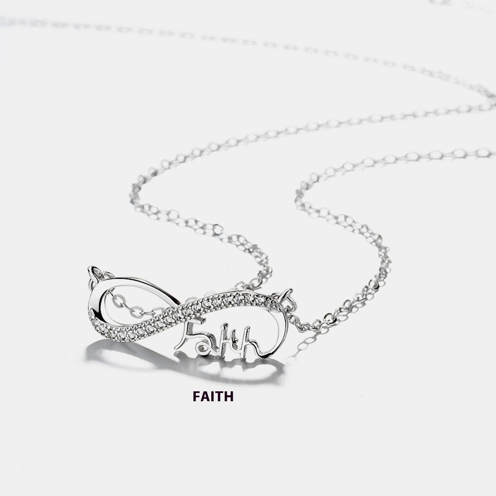 925 Silver Necklace Women's 8-word Infinite Symbol Pendant