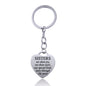 Stainless Steel Heart Sisters Best Friends Inspirational Keychains