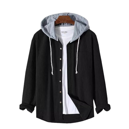 Men's Autumn And Winter Thickening Waffle Hooded