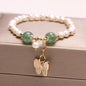 Natural Freshwater Pearl Strawberry Quartz Fishtail Bracelet