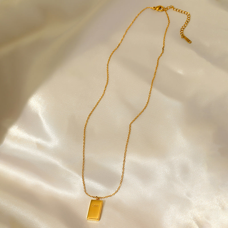 Fashion Gold Brick Rich Necklace Necklace