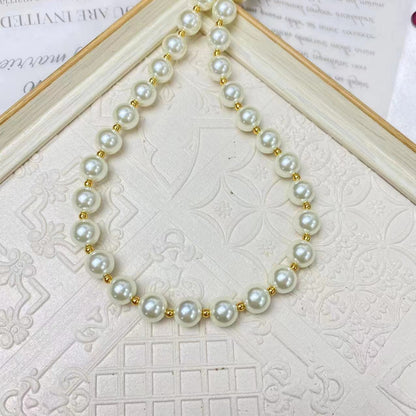 Artificial Freshwater Pearl Necklace Fashionable Light Luxury High-grade Beaded Necklace