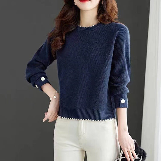 Women's Knitwear Simple Crew Neck Pullover Sweater