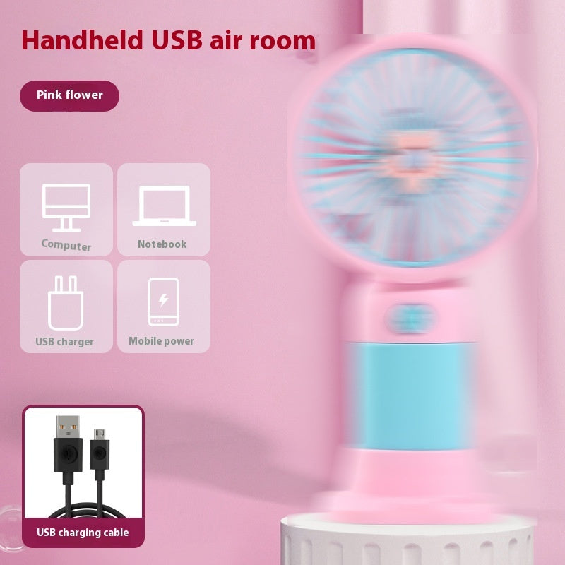 Small Handheld Fan Desktop Cartoon Mini Electric Usb Student Portable Gift