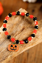 Russet Orange Jack-o-lantern Halloween Beaded Bracelet