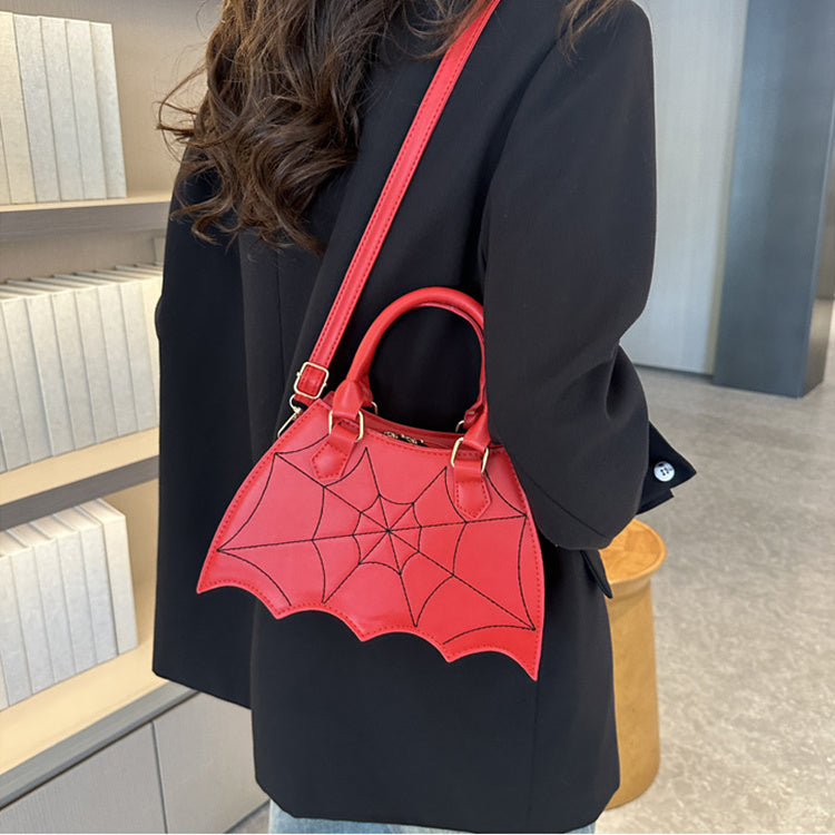 Halloween Spider Web Saddle Bag - Stylish Crossbody Shoulder Handbag with Handle for Women