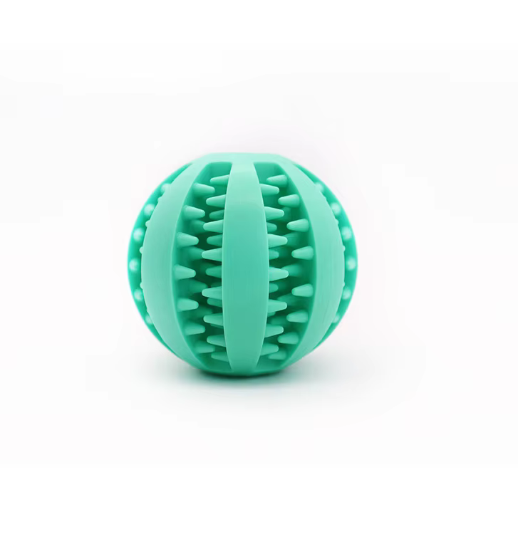 Non-Toxic Natural Rubber Pet Chew Toys - Interactive Tooth Cleaning Food Dispensing Dog Toy Balls