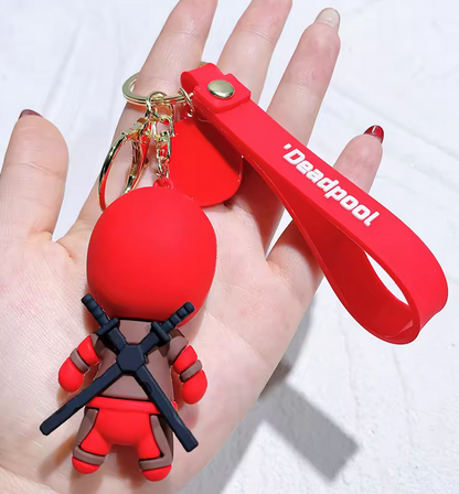 Kawaii Deadpool 3D PVC Keychain – Marvel Character Keychain