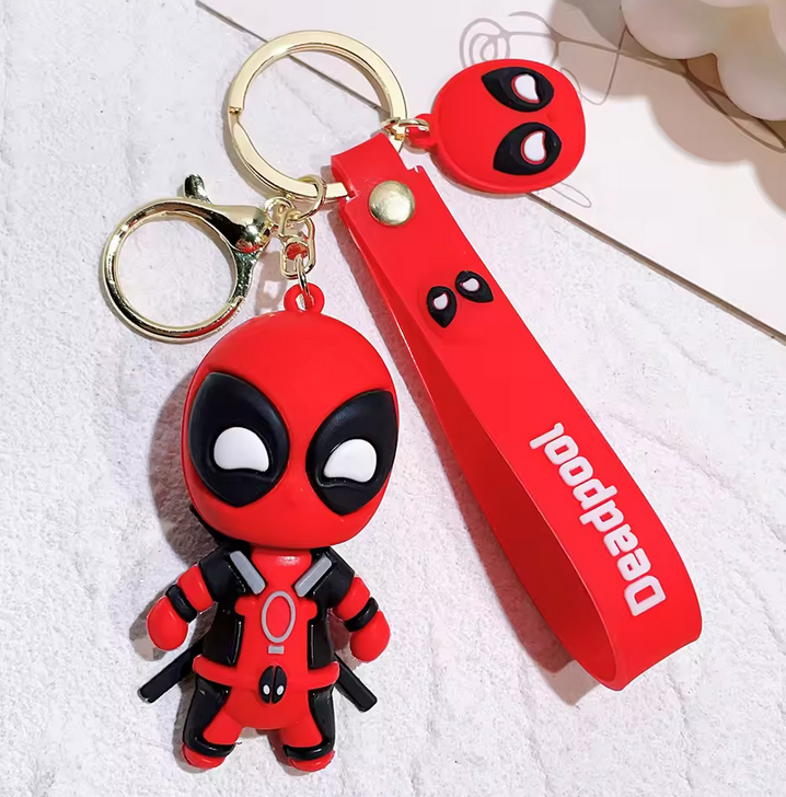 Kawaii Deadpool 3D PVC Keychain – Marvel Character Keychain