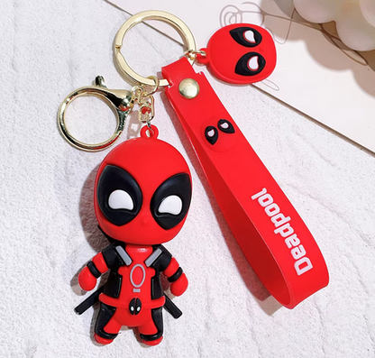 Kawaii Deadpool 3D PVC Keychain – Marvel Character Keychain