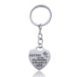 Stainless Steel Heart Sisters Best Friends Inspirational Keychains