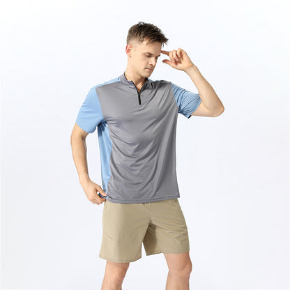 Fashion Personality Ice Silk Short Sleeve T-shirt Men