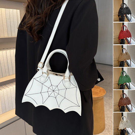 Halloween Spider Web Saddle Bag - Stylish Crossbody Shoulder Handbag with Handle for Women