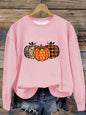 Round Neck Halloween Pumpkin Sweater