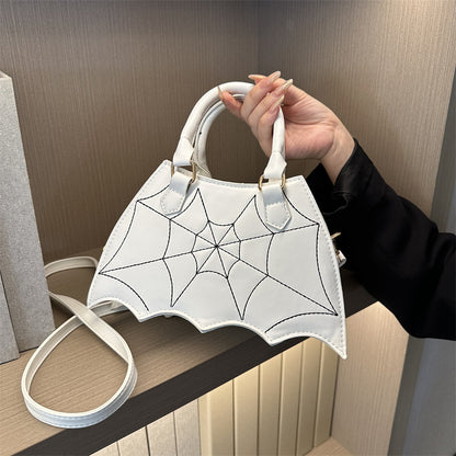 Halloween Spider Web Saddle Bag - Stylish Crossbody Shoulder Handbag with Handle for Women