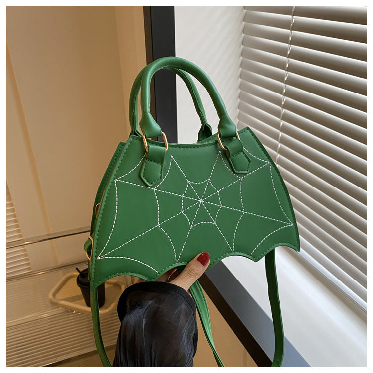 Halloween Spider Web Saddle Bag - Stylish Crossbody Shoulder Handbag with Handle for Women