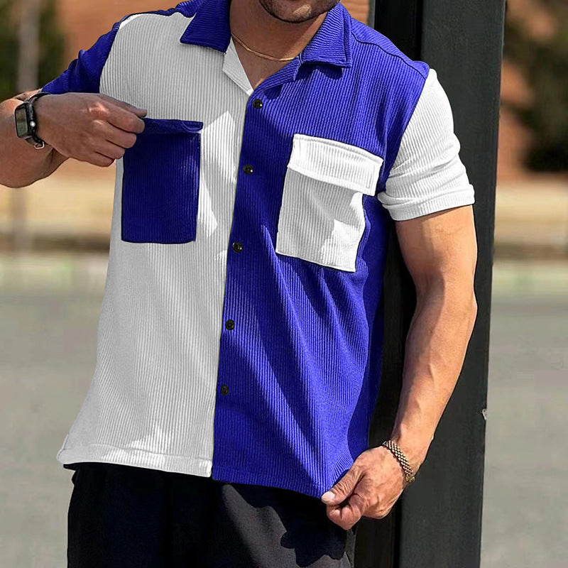 Breathable Casual Beach Shirt Short Button