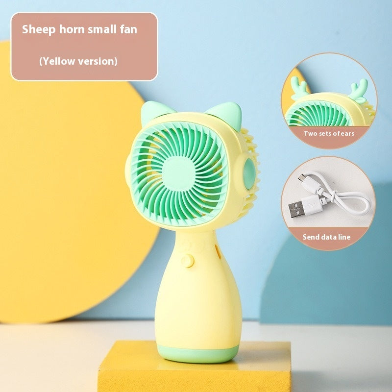 Small Handheld Fan Desktop Cartoon Mini Electric Usb Student Portable Gift