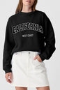 Black CALIFORNIA WEST COAST Graphic Drop Shoulder Sweatshirt