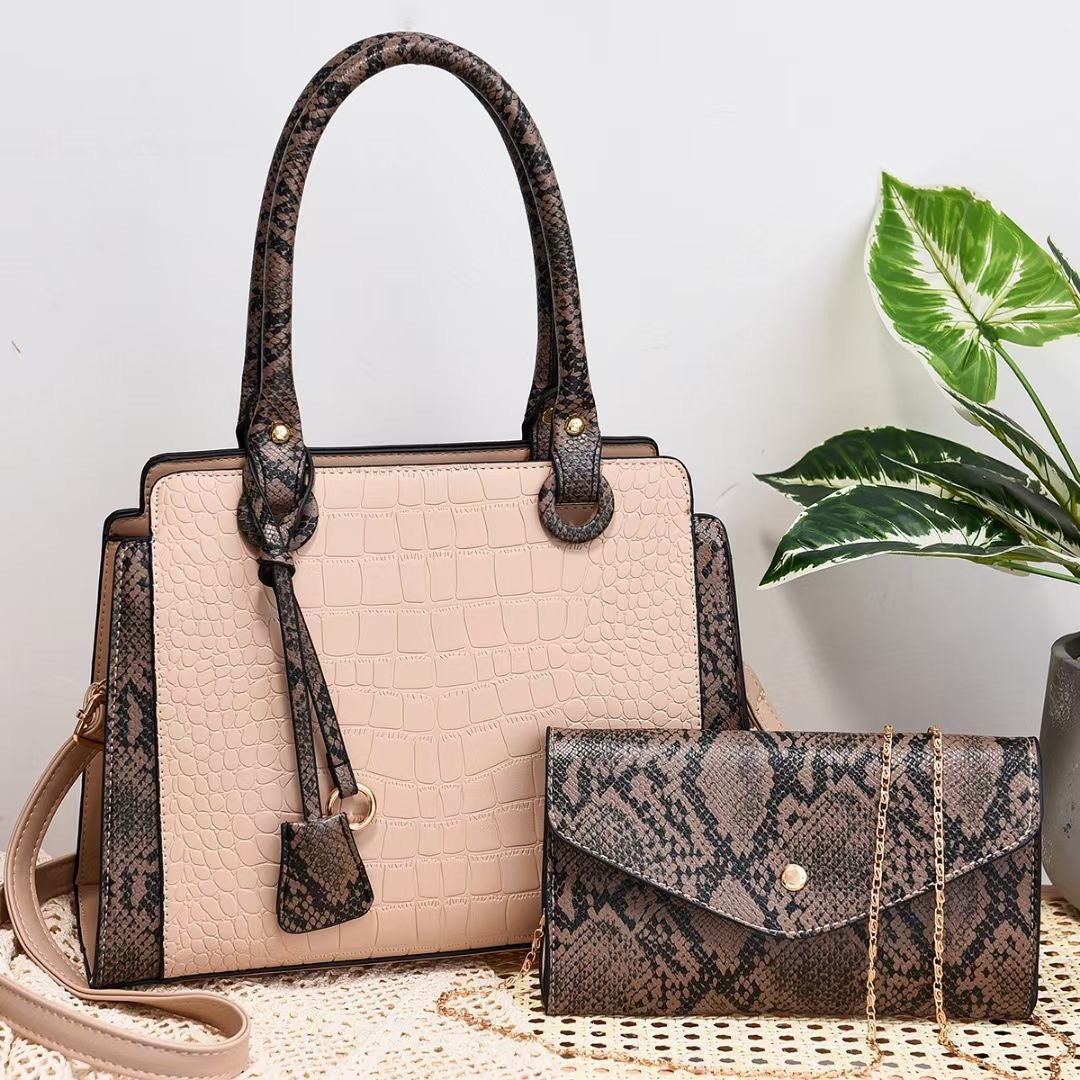 New Serpentine Stitching Fashion Combination Bags