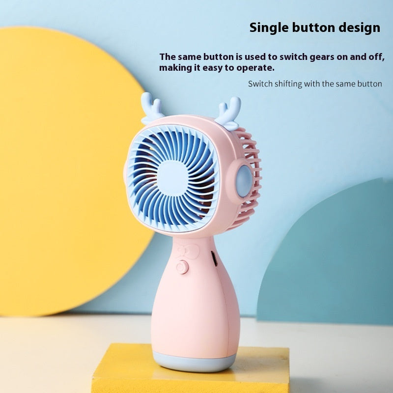 Small Handheld Fan Desktop Cartoon Mini Electric Usb Student Portable Gift