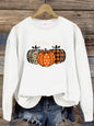 Round Neck Halloween Pumpkin Sweater