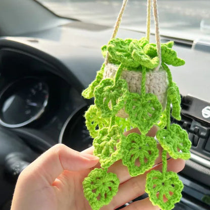 Creative Car Plant Shape Wool Hanging Ornaments