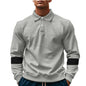 Men's T-shirt Loose Color Matching Plus Size Long Sleeve