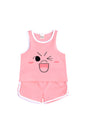 Children's Contrast Print Casual Vest Loungewear Set