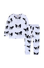 Children's Eyelash Cloud Print Brushed Children's Homewear Cotton Set