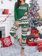 Women's Christmas Reindeer Print Pajama Set