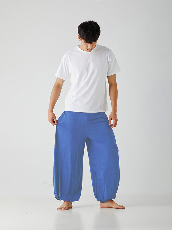 Men's home pants modal thin style loose and comfortable wide leg pants home clothes