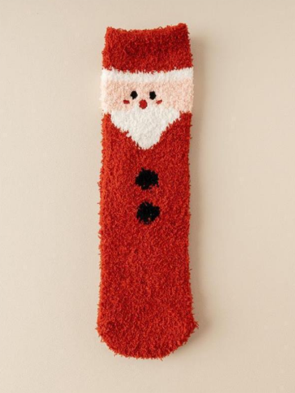 Christmas Coral Fleece Warm Sleep Socks