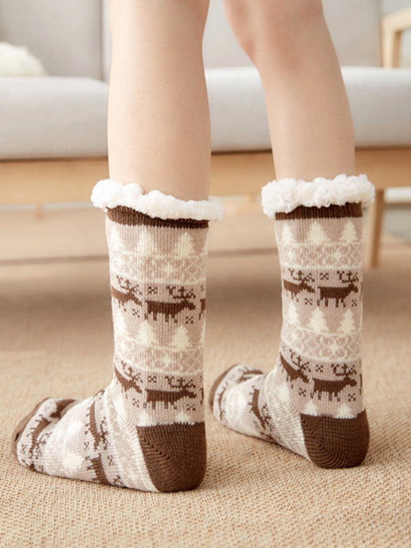 Women's Festive Knit Patterned Soft Socks