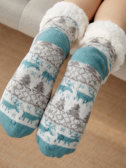 Women's Festive Knit Patterned Soft Socks