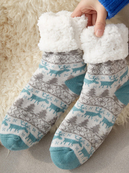 Women's Festive Knit Patterned Soft Socks