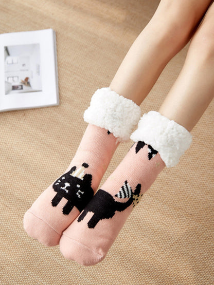 Women's Festive Knit Patterned Soft Socks