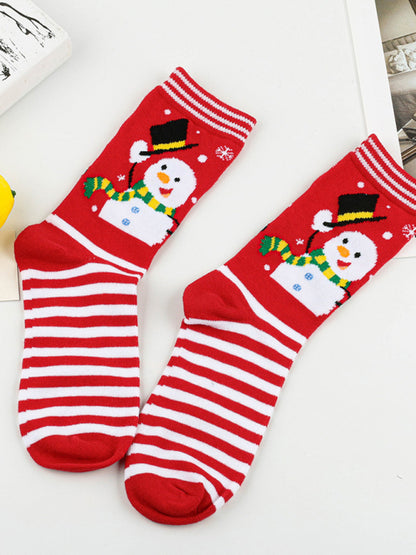 Women's Christmas Flower Snowflake Socks