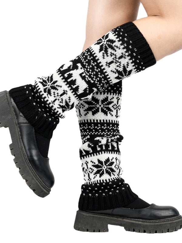 Women's Christmas Snowflake Fawn Foot Cover Pile Pile Socks