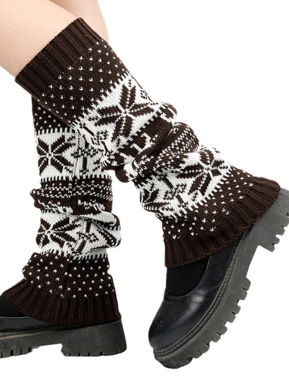 Women's Christmas Snowflake Fawn Foot Cover Pile Pile Socks